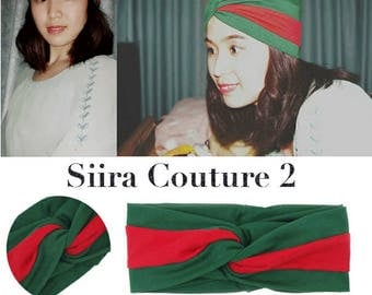 Gucci inspired navy red green headbands scarf wraps bandanas