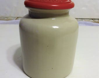 Vintage Ceramic Pommery Moutarde De Meaux Mustard Crock Stoneware Jar With Lid