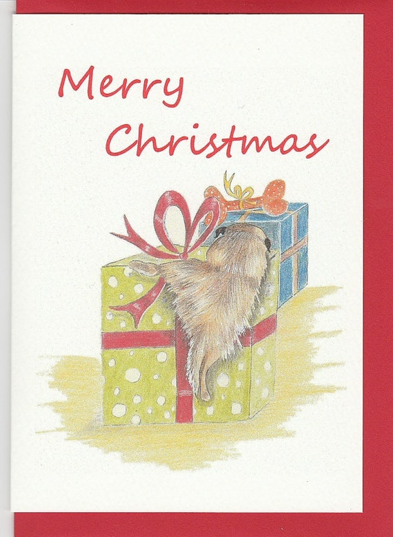 funny christmas card border terrier christmas card border