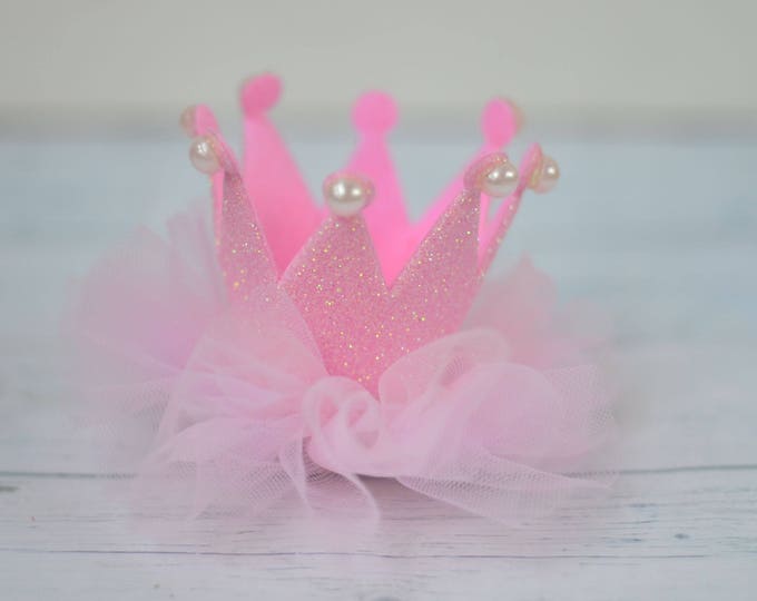 crown hair clip birthday girl crown hair barrette glitter crown clip baby pink crown white crown birthday tiara red crown princess hair clip