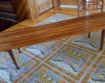 Mid Century Modern, Slat Bench Coffee Table