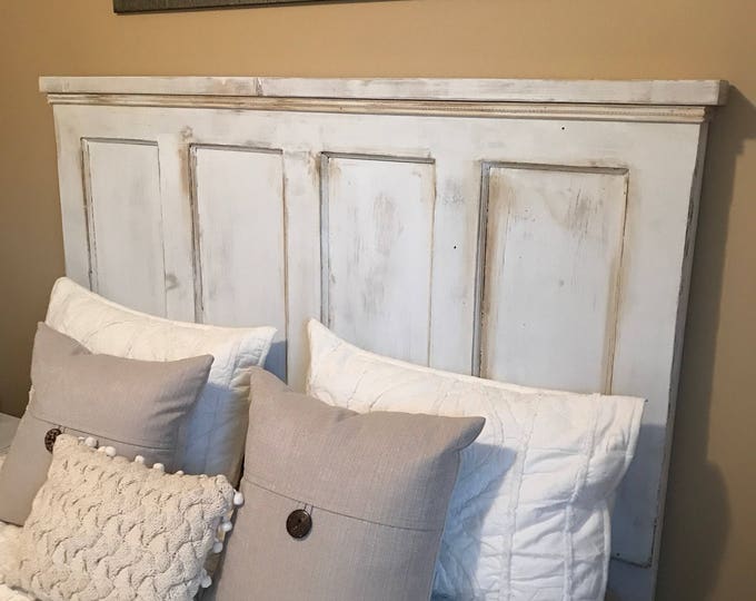 Antique Door Headboard. Queen Headboard. King Headboard. Rustic Home Decor. Vintage Headboard.