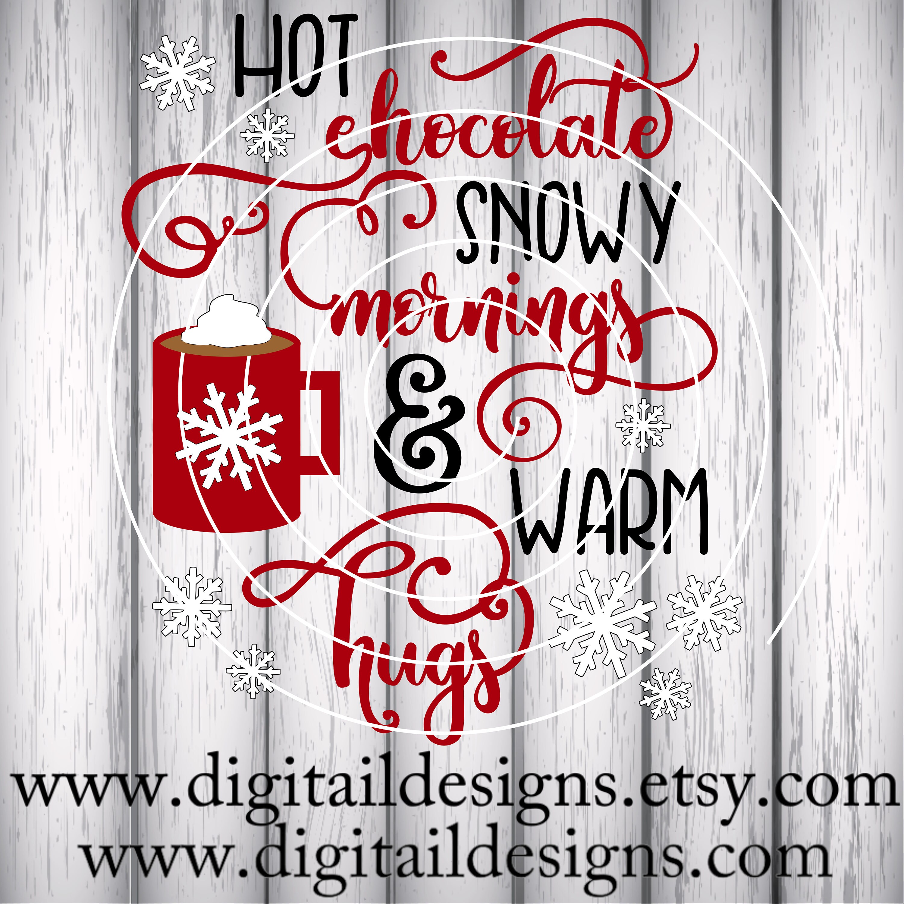 Download Hot Chocolate SVG Snowy Mornings SVG Warm Hugs SVG png