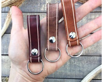 Handmade Custom Stamped Leather Keychain, Leather Key Chains, Leather Keyfob, Gifts for Men, Gifts for Women