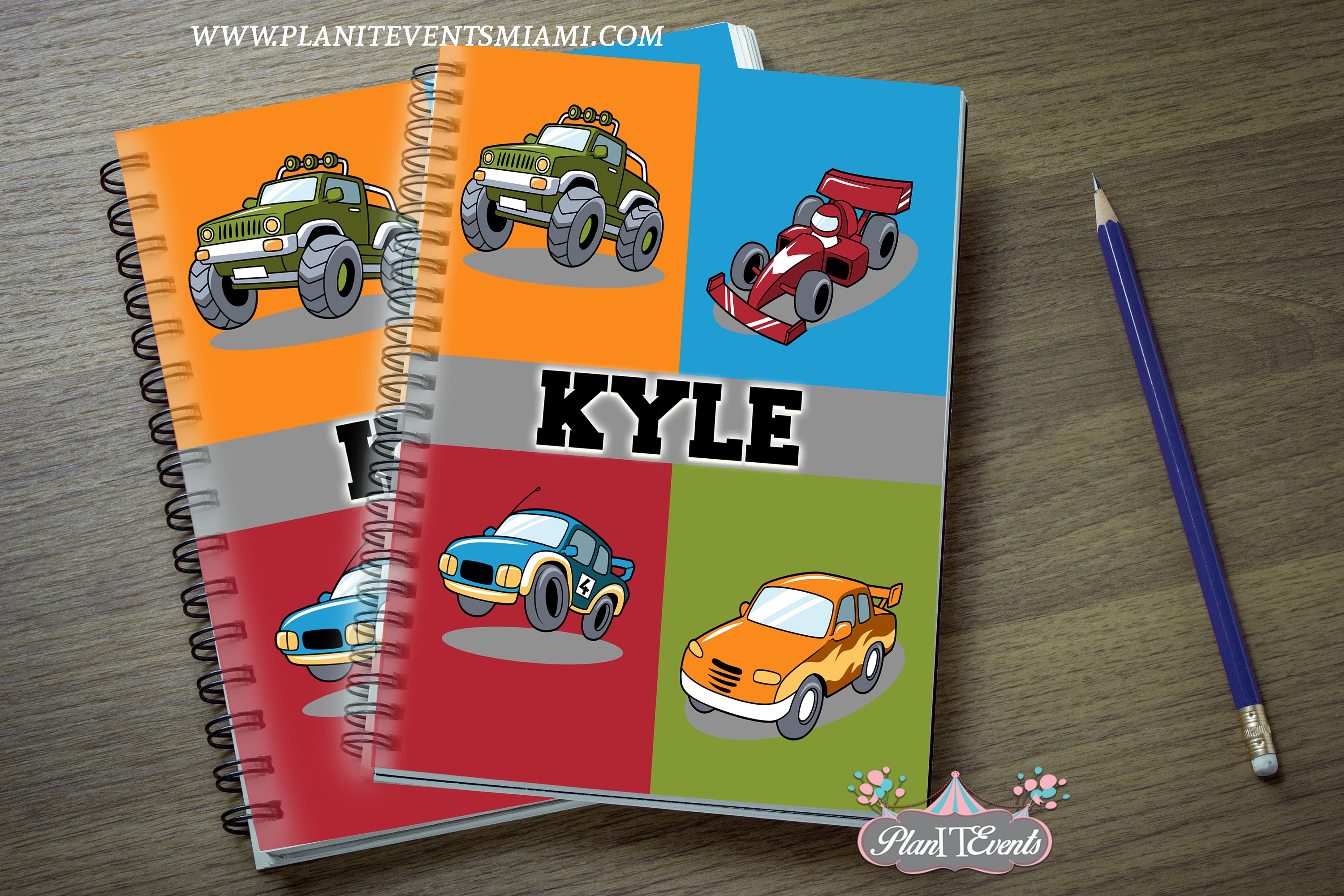 Cars Notebook Custom Notebook Spiral