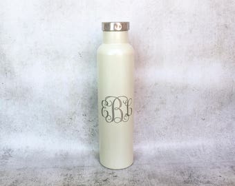 Monogram Wine Growler - Insulated Wine Bottle - Insulated Wine Tote - Wine Caddy - Camping Wine - Insulated Growler - Monogrammed