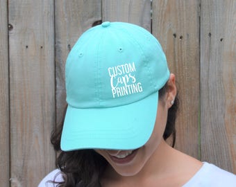 Custom Ladies cotton caps printing / Custom hats printing / Design your caps / Women's hats / Heat press vinyl / 100% cotton twill hats