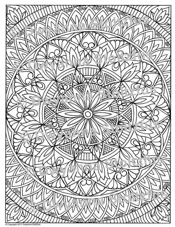 Stress Relieving Pattern 17 Coloring Page PDF