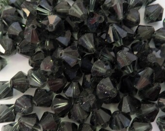 8 mm Morion Swarovski Crystal bicones