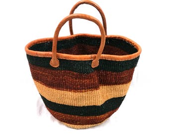 Storage basket, African basket, sisal basket, kiondo, shopping basket, toy basket, display basket
