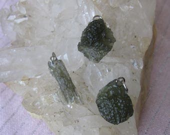 Moldavite Pendant, Rough Moldavite Pendant, Moldavite Stone, Natural Moldavite Pendant, Raw Moldavite Pendant, Moldavite Crystal Pendant