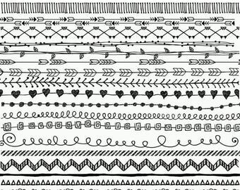 40%SALE Doodle borders clipart: "BORDERS CLIP Art" Hand Drawn Clipart Doodle Clipart Doodle Graphics Doodle Overlay Doodles Download