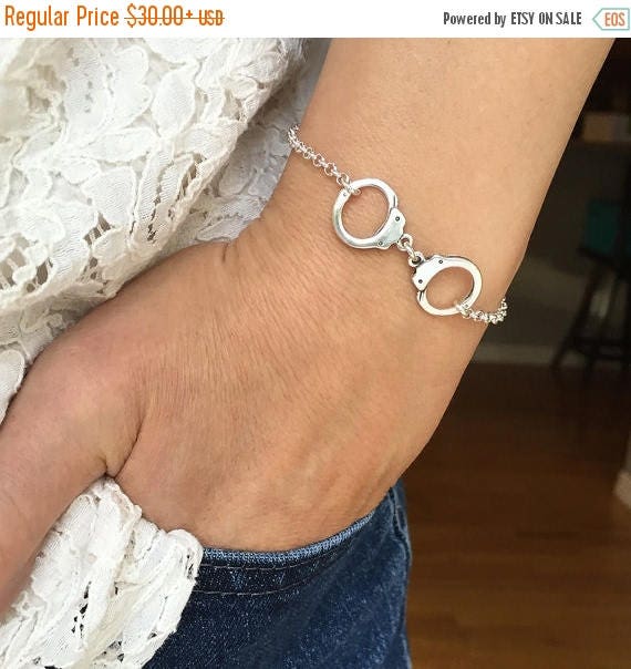 ON SALE Handcuff bracelet or anklet sterling silver BFF