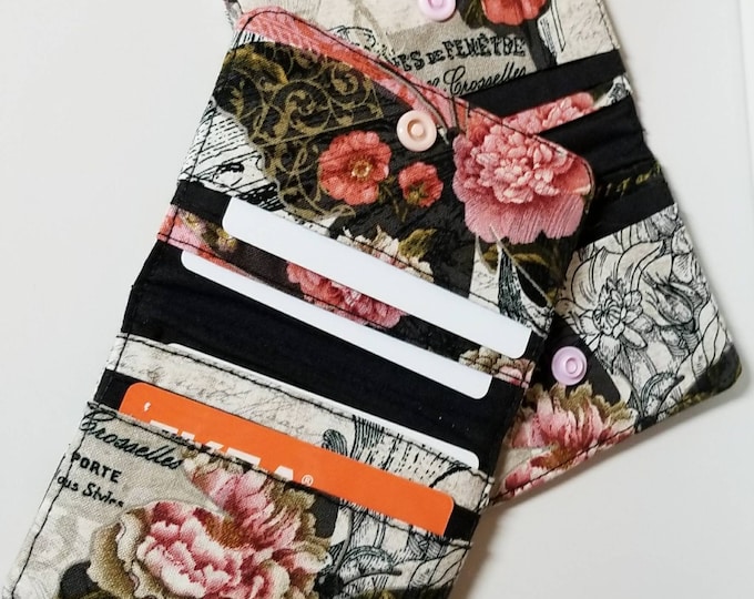 Beautiful snap fabric wallet
