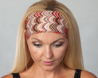 Running Headband-Workout Headband-Fitness Headband-Yoga Headband-Gym Gear-Boho Headband-Fashion Headband-Women Head Wrap-Aztec Print