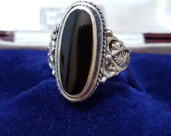 Art deco onyx ring | Etsy