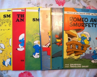 Vintage Smurf Comics (color) Stories of the Smurfs by Peyo (six comic books) (Free Shipping!)