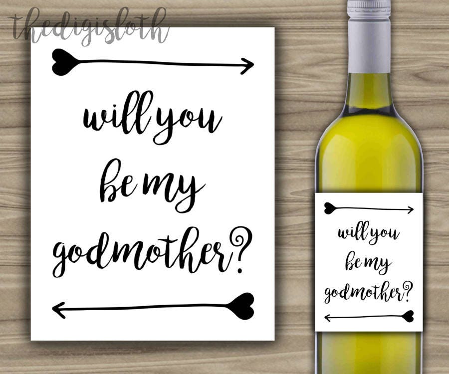 Download INSTANT DOWNLOAD PRINTABLE Will You Be My Godmother