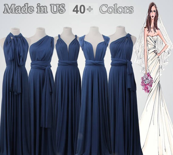 Navy blue bridesmaid dressesLong infinity dressNavy blue