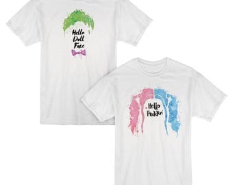 Harley Quinn & The Joker "Hello Puddin" "Hello Dollface" Inspired COUPLES GIFT Matching T Shirts!
