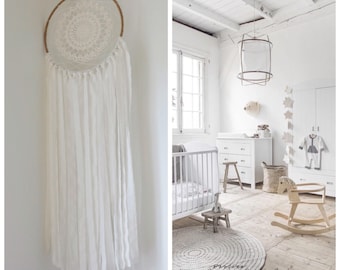Extra Large Dream Catcher for Wedding or Nursery Decor, Giant Dream catcher, White Dream Catcher, White Dreamcatcher, Large Wall Hanging