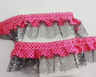 2.65 meter trim lace tulle satin 4 centimeters wide