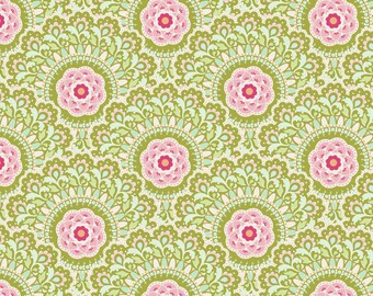 Tilda Fabric Harvest Cabbage Flower Green TD481617