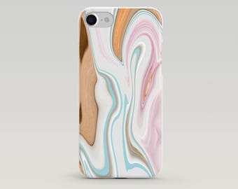 Phone Case iPhone 7 with Modern Art Print, Pastel Colors Phone Case, Modern Art Print, Phone Case Unique, Phone Case iPhone 6, Abstract Art