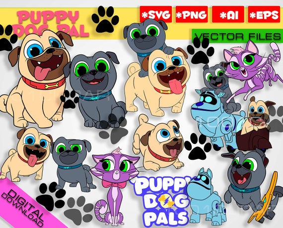 Puppy Dog Pals svg 13 files Rolly Bingo Hissy A.R.F. clipart