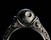 geek engagement ring, geek wedding, geek engagement ring, death star ring, geek jewelry, geek gift for girlfriend