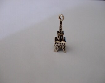 Pendant or charm PARIS Eiffel Tower silver 25 mm x 8 mm