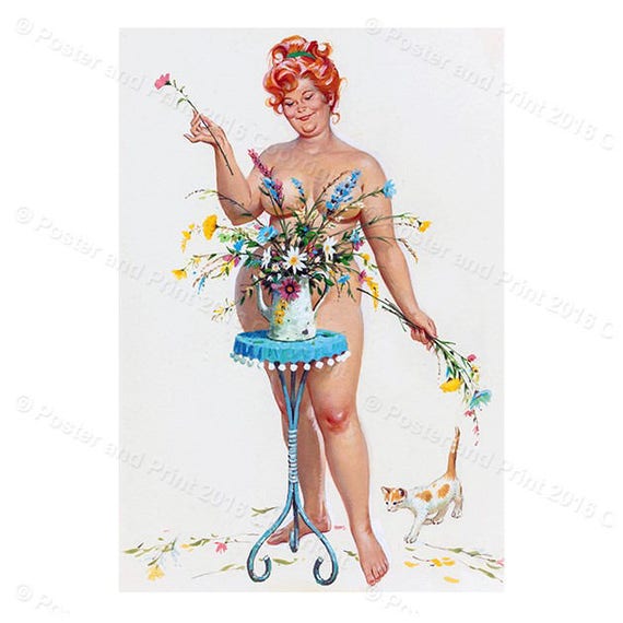 Hilda Nude Florist Duane Bryers Illustration Reproduction Of