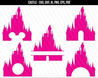 Disney svg files, Disney Castle SVG, Disney clipart, Disney Trip SVG, monogram frame, Princess Castle Svg, Silhouette, cricut, Dxf, PNG