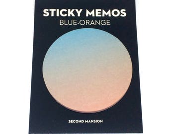 Blue Orange Ombre Note Pad - Sticky Notes