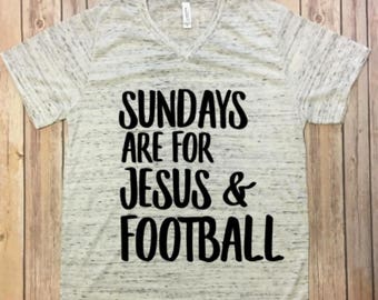 Sundays are for Jesus and Football V-neck