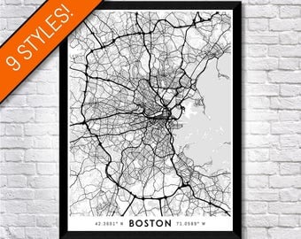 Boston Wall Art boston map with coordinates boston wall art boston map map Boston Wall Art boston map with coordinates boston wall art boston map map