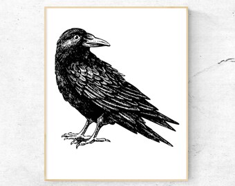 Raven printable | Etsy