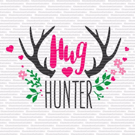 hug hunter svg girl girl's toddler hunting baby