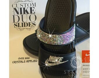 jeweled nike slides