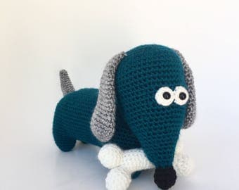 Amigurumi crochet pattern: Dachshund dog