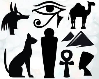Egyptian svg - Egypt elements svg - Digital design svg - Egyptian cricut cut files - Eye of Horus svg - Egyptian cat svg - Cricut explore
