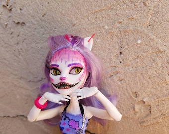OOAK Monster High repaint, Cheshire cat, Catrine Demew