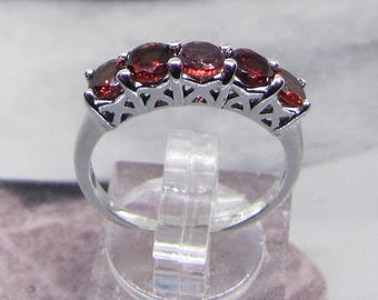 Size 58 on sterling silver Garnet ring