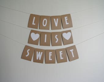 LOVE IS SWEET wedding banner