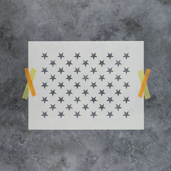 50 Stars Stencil Reusable DIY Craft Stencils of 50 US