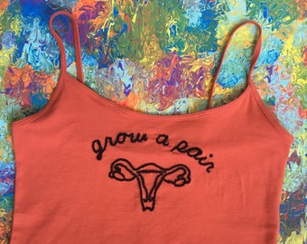 grow a pair embroidered cami