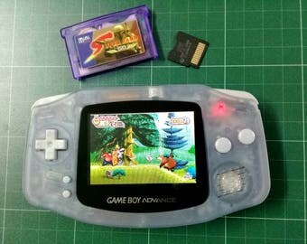 Backlit Mod Nintendo GameBoy Advance Glacier with AGS-101 Backlight Glass Lens