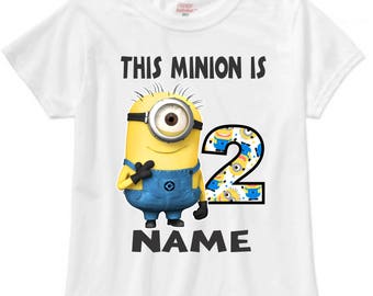 Minions Birthday shirt, Personalized Mionions Birthday Shirt, unisex Birthday Shirt, Boys Birthday Shirt