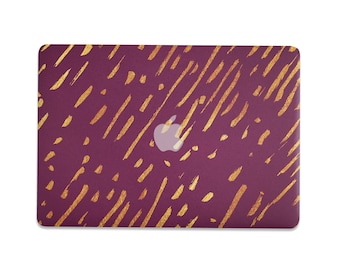 Gold Stroke MacBook Pro Case, mac book case, MacBook Pro case, Macbook Pro 13 Case, Macbook Case, macbook air case, MacBook Air 13 hard case