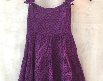 Print summer dress the lilac cotton girl.